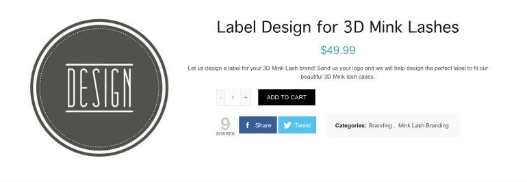 Lash Label Design PLE
