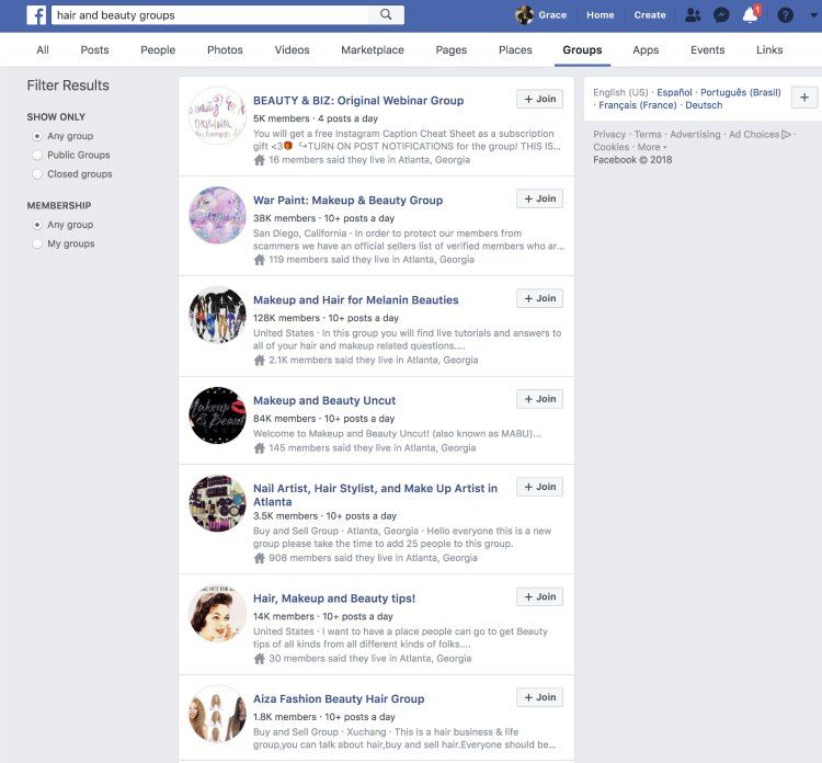 Hair and Beauty FB Groups Hair and Beauty FB Groups