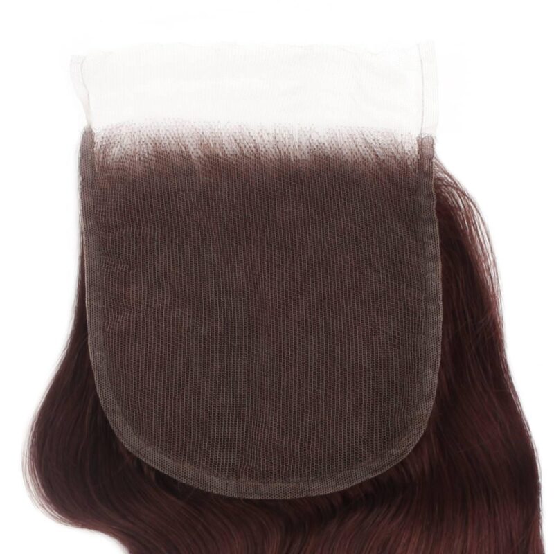 Burgundy Body Wave 5x5 HD Closure - Image 2
